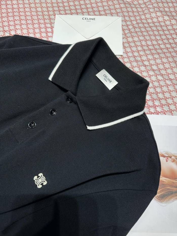 NIGO Celine Men's Summer Embroidered Logo Solid Color Short Sleeve Polo Shirt T-Shirt #nigo72561