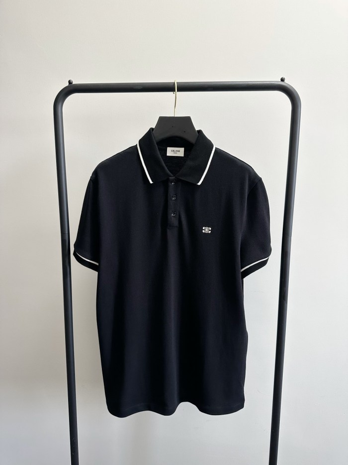NIGO Celine Men's Summer Embroidered Logo Solid Color Short Sleeve Polo Shirt T-Shirt #nigo72561