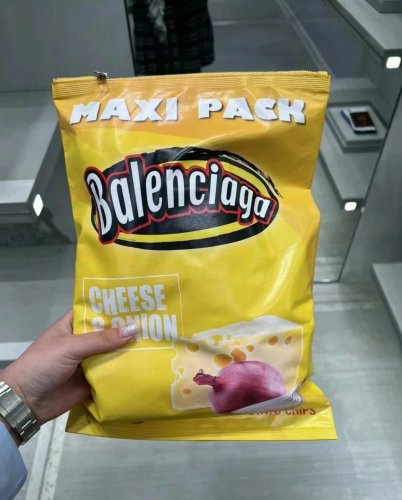 NIGO Balenciaga Yellow Cowhide Zipper Potato Chips Tote Clutch Bag #nigo72571