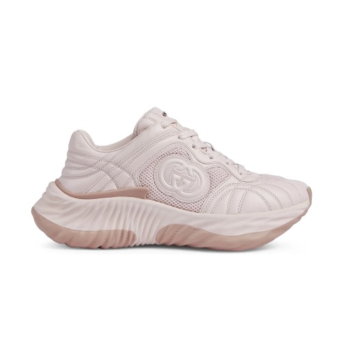 NIGO Gucci Ripple Women's Solid Color Leather Fashion Comfortable Low Top Lace Up Thick Bottom Sneakers Shoes #nigo72569