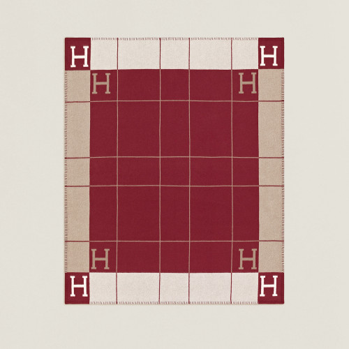 NIGO Hermes Color Blocking Plaid Logo Cozy Fashion Wool Blanket Simple Elegant Light Blanket #nigo71387