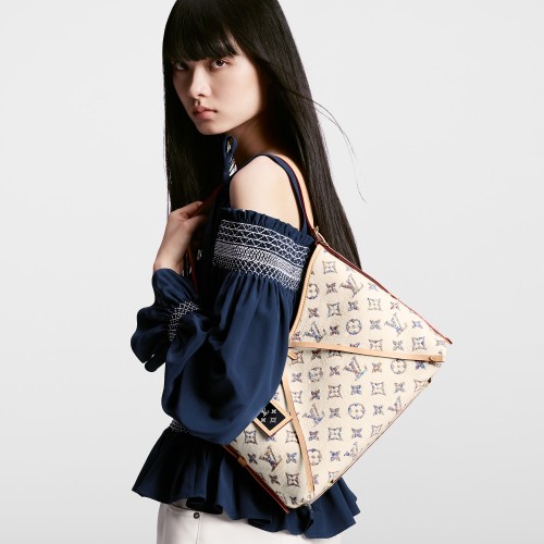 NIGO Louis Vuitton CarryAll Neverfull Nautical PM Embossed White Light Brown Coated Canvas Shoulder Crossbody Tote Bag Bags #nigo72585