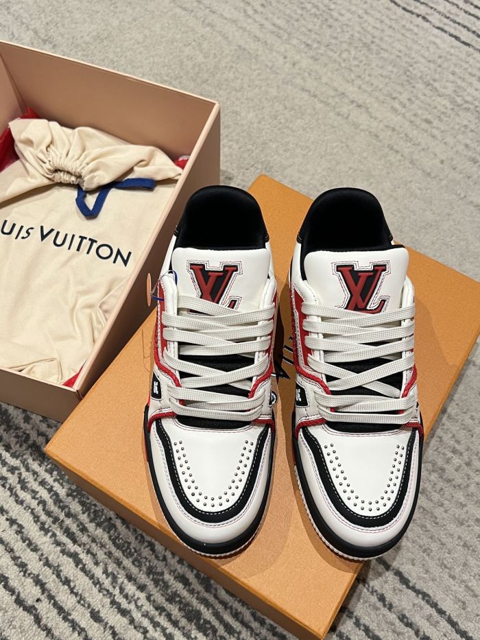 NIGO Louis Vuitton LV Trainer Men's Gradient Lace Up Denim Low Top Lace Up Board Shoes Sneakers #nigo72596