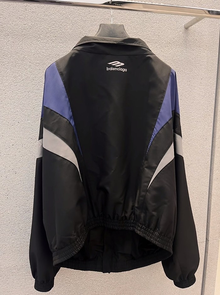 NIGO 3B Sports Icon Off Shoulder Balenciaga Men's and Women's Autumn and Winter Letter Logo Print Splicing Zip Loose Fit Long Sleeve Jacket #nigo72595