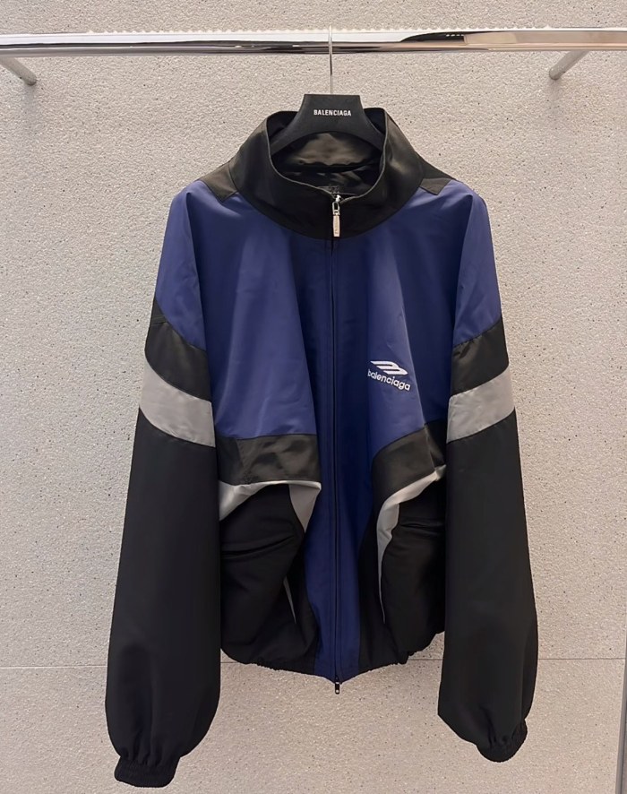 NIGO 3B Sports Icon Off Shoulder Balenciaga Men's and Women's Autumn and Winter Letter Logo Print Splicing Zip Loose Fit Long Sleeve Jacket #nigo72595