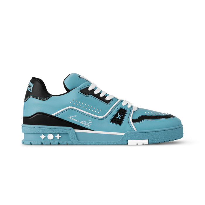NIGO Louis Vuitton LV Trainer Men's Gradient Lace Up Denim Low Top Lace Up Board Shoes Sneakers #nigo72596