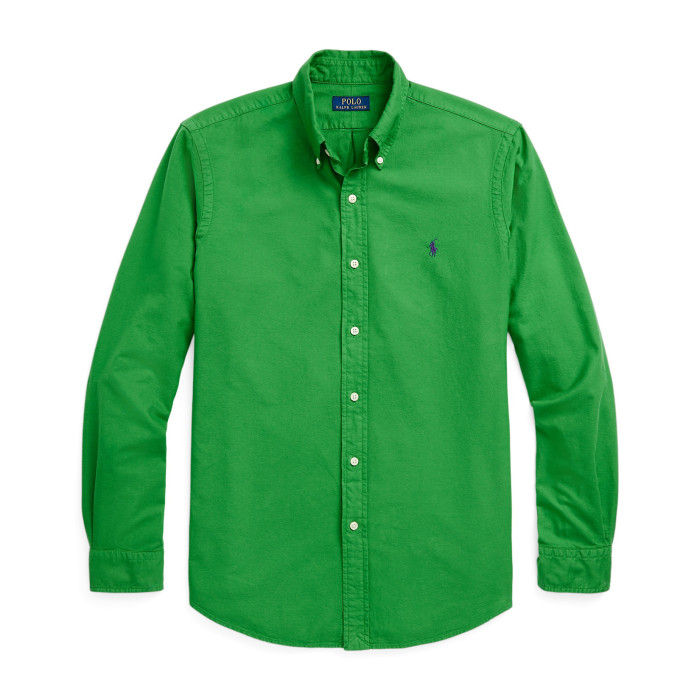 NIGO Ralph Lauren Men's Spring and Fall Logo Embroidery Fitted Single Breasted Long Sleeve Shirt #nigo72613
