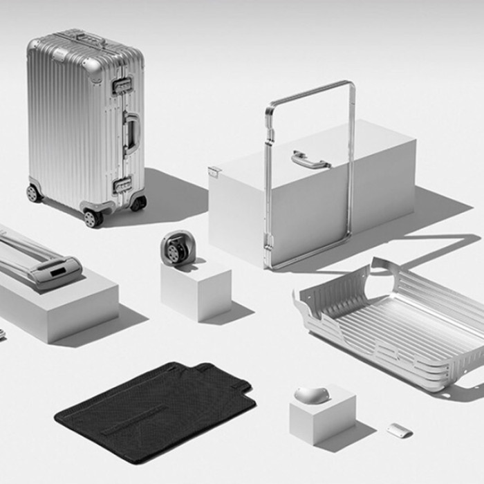 NIGO Rimowa Original All Aluminum Material Logo Fashion Casual Silver Metal Frame Luggage Box Boarding Travel Box #nigo71278