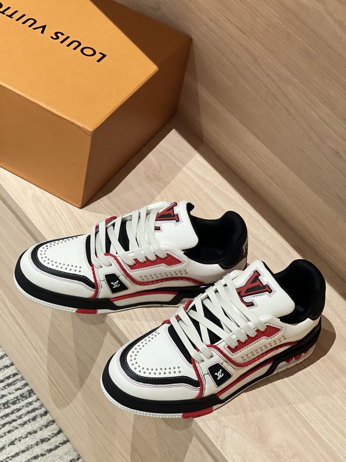 NIGO Louis Vuitton LV Trainer Men's Gradient Lace Up Denim Low Top Lace Up Board Shoes Sneakers #nigo72596