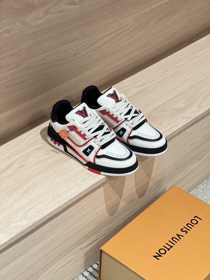 NIGO Louis Vuitton LV Trainer Men's Gradient Lace Up Denim Low Top Lace Up Board Shoes Sneakers #nigo72596