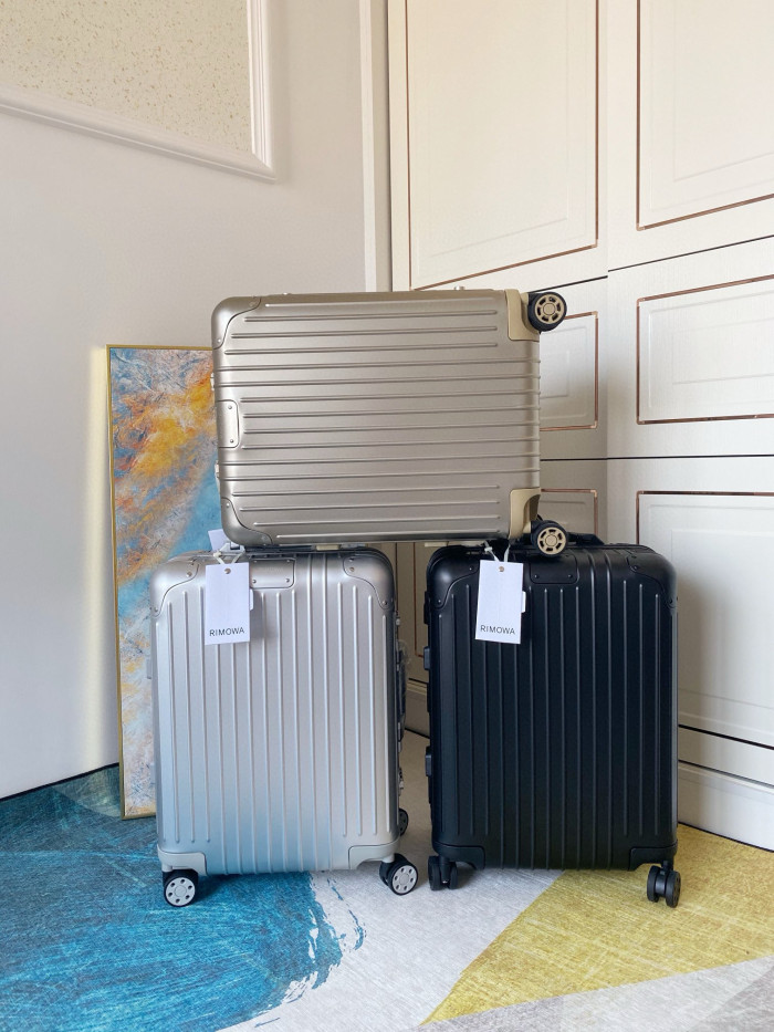 NIGO Rimowa Original All Aluminum Material Logo Fashion Casual Silver Metal Frame Luggage Box Boarding Travel Box #nigo71278