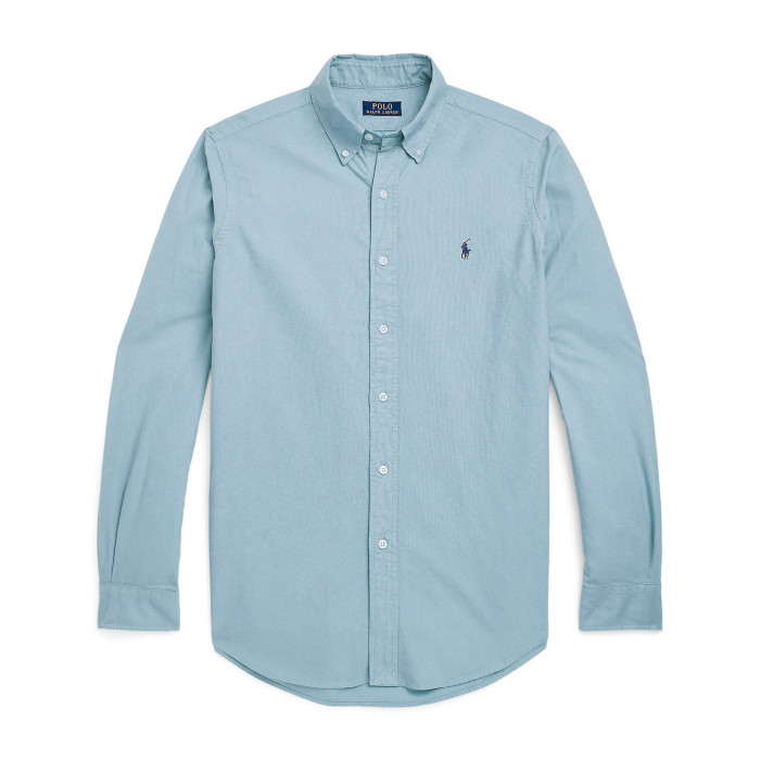 NIGO Ralph Lauren Men's Spring and Fall Logo Embroidery Fitted Single Breasted Long Sleeve Shirt #nigo72613