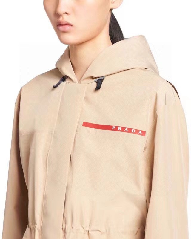 NIGO Prada Extreme-Tex Women's Autumn/Winter Monogrammed Striped Standing Collar Printed Zipper Long Sleeve Ski Jacket #nigo72622