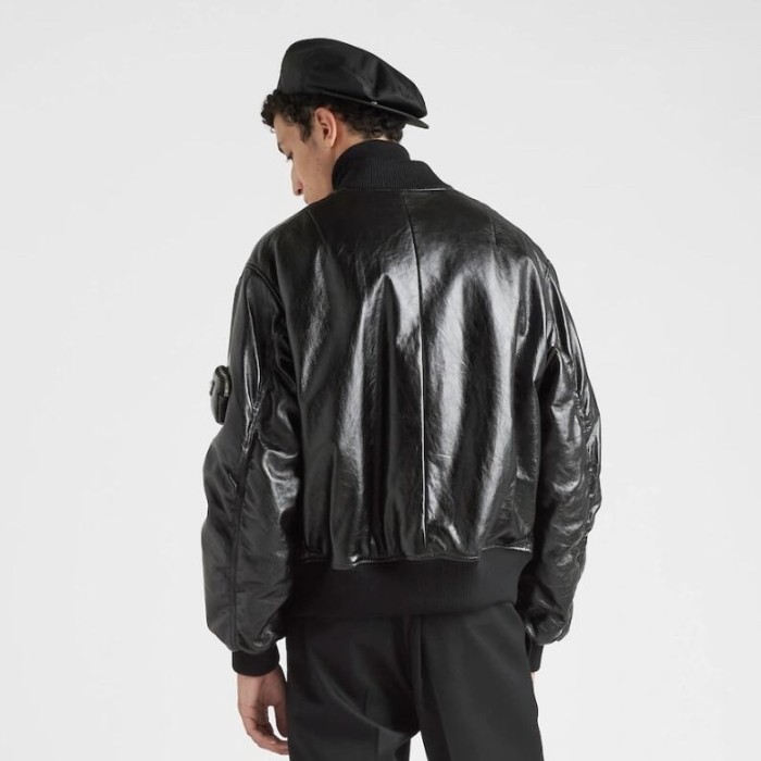 NIGO Prada Men's Autumn and Winter Black Letter Printed Zipper Long Sleeve Jacket #nigo72627