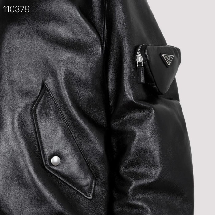 NIGO Prada Men's Autumn and Winter Black Letter Printed Zipper Long Sleeve Jacket #nigo72627