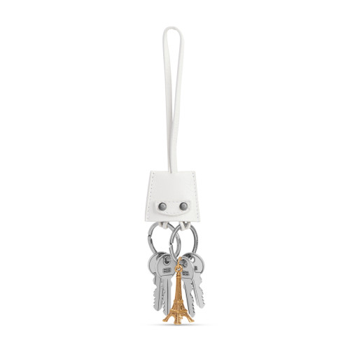 NIGO Balenciaga Men's Solid Color Monogrammed Logo Leather Tag Keychain Charm #nigo72614