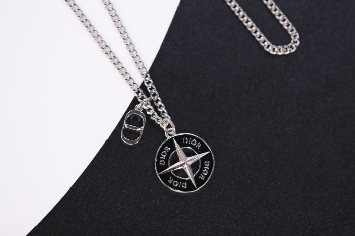 NIGO Dior AND STONE ISLAND Men's Silver Skeleton Pendant Necklace Jewelry #nigo72617