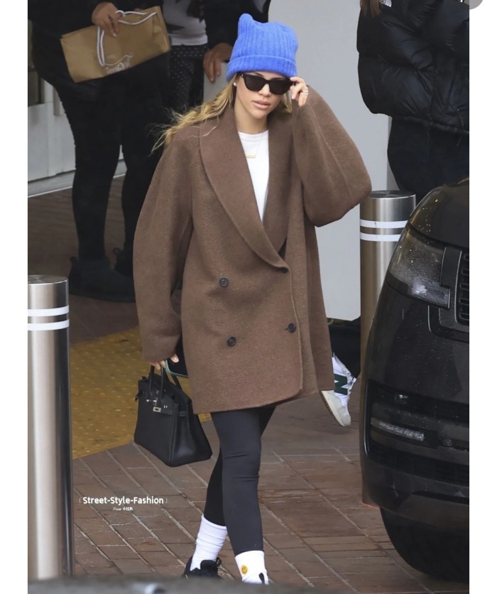 NIGO The Row Women's Spring And Autumn Solid Color Lapel Double Breasted Mid-Length Cashmere Wool Long Sleeve Fitted Jacket Coat Ngvp #nigo8858