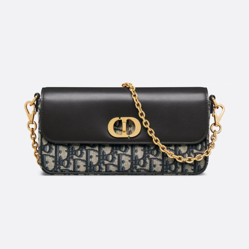 NIGO Dior 30 Montaigne Women's Adjustable Removable Shoulder Strap Flap Closure Jacquard Denim Shoulder Crossbody Bag Bags #nigo72653