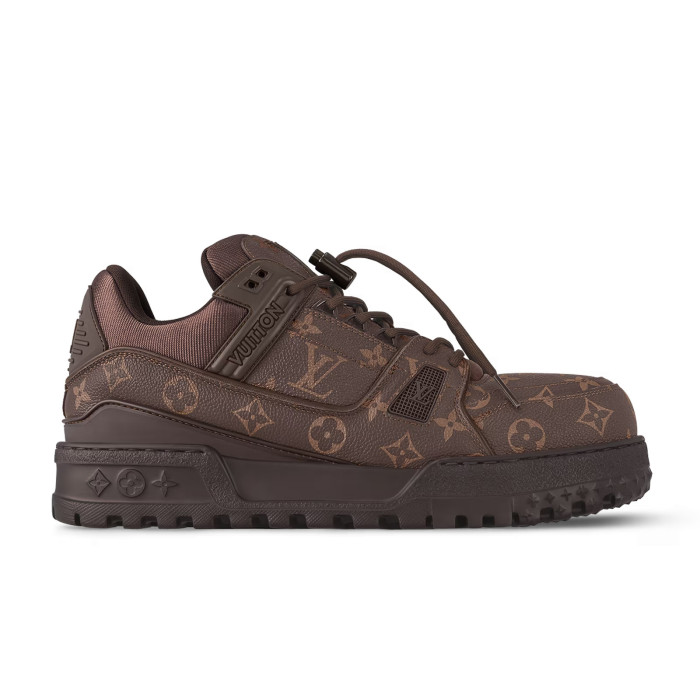 NIGO Louis Vuitton Trainer Maxi Men's Clashing Colours Round Toe Leather Lace Up Low Top Board Shoes #nigo72654
