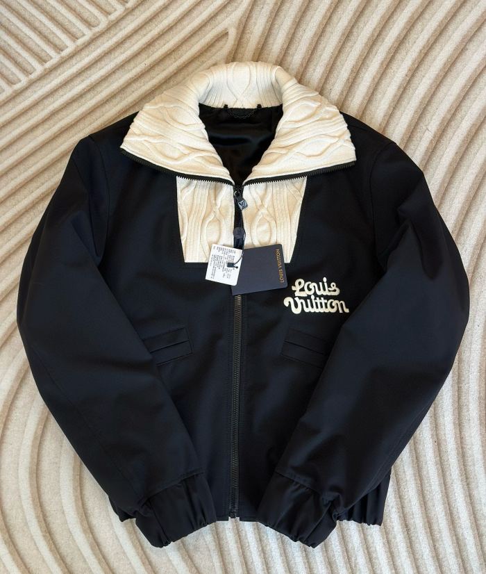 NIGO Louis Vuitton Men's Spring and Autumn Color Blocking Logo Embroidery High Collar Zipper Long Sleeve Jacket #nigo72669