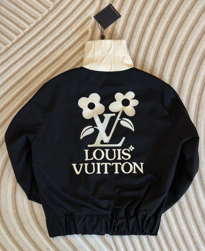 NIGO Louis Vuitton Men's Spring and Autumn Color Blocking Logo Embroidery High Collar Zipper Long Sleeve Jacket #nigo72669
