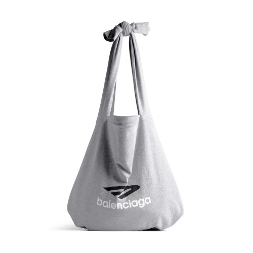 NIGO Balenciaga New Jersey Men's Gray Monogrammed Plain Knit Hobo Handbag Shoulder Crossbody Bag Bags #nigo72678