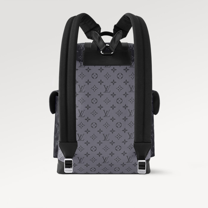 NIGO Louis Vuitton Christopher Medium Backpack Color Blocked Leather Retro Printed Men's Fashion Backpack  Bags #nigo71399
