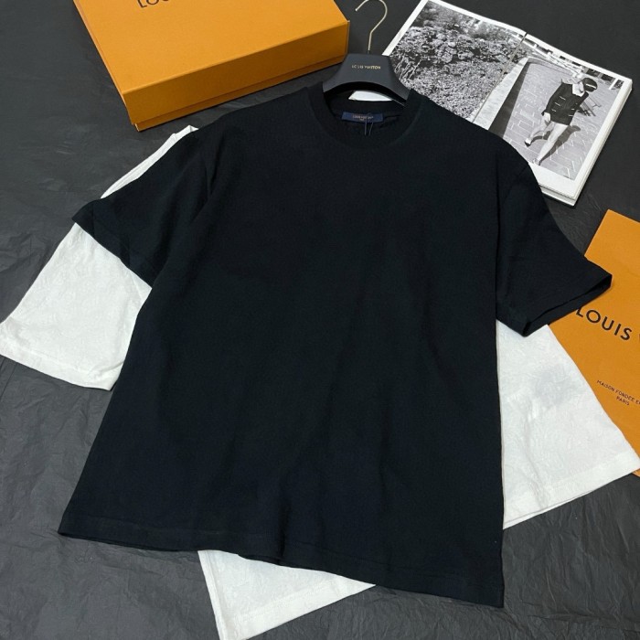 NIGO Louis Vuitton Men's Summer Solid Color Letter Printed Straight Cotton Short Sleeve T-Shirt #nigo72729