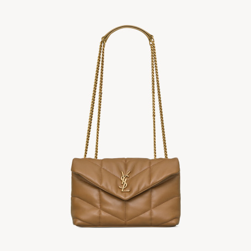 NIGO SAINT LAURENT LOULOU PUFFER Women's Solid Color Letter Metal Logo Chain Shoulder Strap Lambskin Handheld Crossbody Shoulder Bag Bags #nigo72735