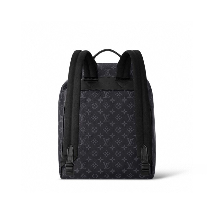 NIGO Louis Vuitton Men's Black Throughout Old Flower Full Print Drawstring Magnetic Closure Coated Canvas with Leather Shoulder Backpack Bag Bags #nigo72733