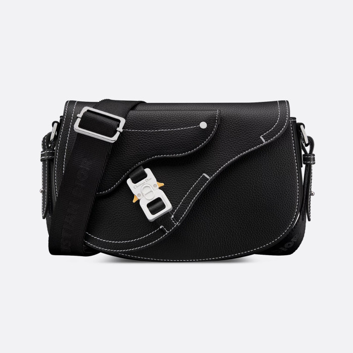 NIGO Dior Oblique Printed Saddle Messenger Bag Men's Lychee Cowhide Pattern Fashionable Temperament Crossbody Bags #nigo71388