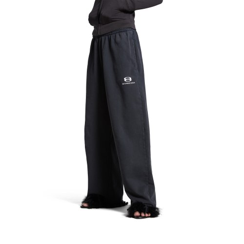 NIGO Balenciaga Men's Women's Four Seasons Solid Color Cotton UNITY Sports Iconic Cropped Sweatpants Loose Straight Raw Edge Casual Pant #nigo71415
