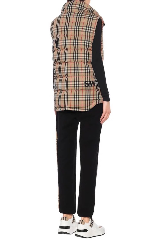 NIGO Burberry Men's Women's Spring And Winter Stand-Up Collar Single-Breasted Solid Color Plaid Fitted Puffer Down Vest #nigo71414