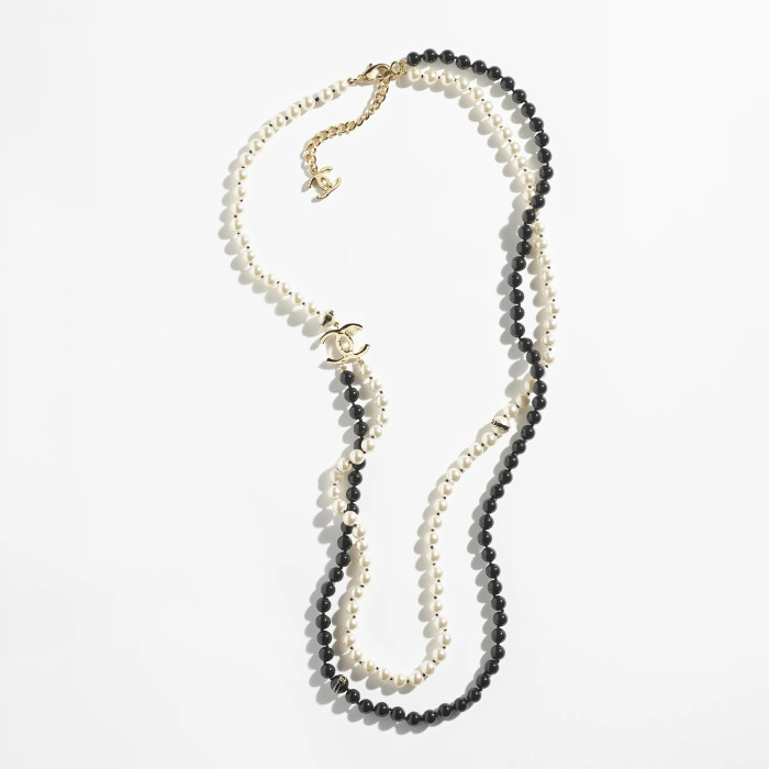 NIGO Chanel Women's Two-tone Pearl Shaped Metal Necklace Jewelry #nigo72747