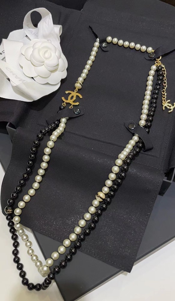 NIGO Chanel Women's Two-tone Pearl Shaped Metal Necklace Jewelry #nigo72747