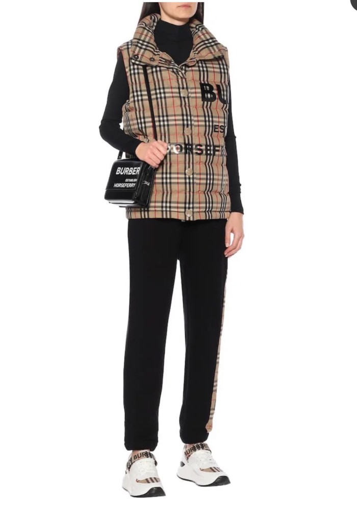 NIGO Burberry Men's Women's Spring And Winter Stand-Up Collar Single-Breasted Solid Color Plaid Fitted Puffer Down Vest #nigo71414