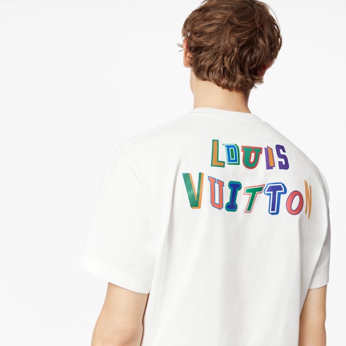 Louis Vuitton Letter Short Sleeve T-Shirt #nigo3629