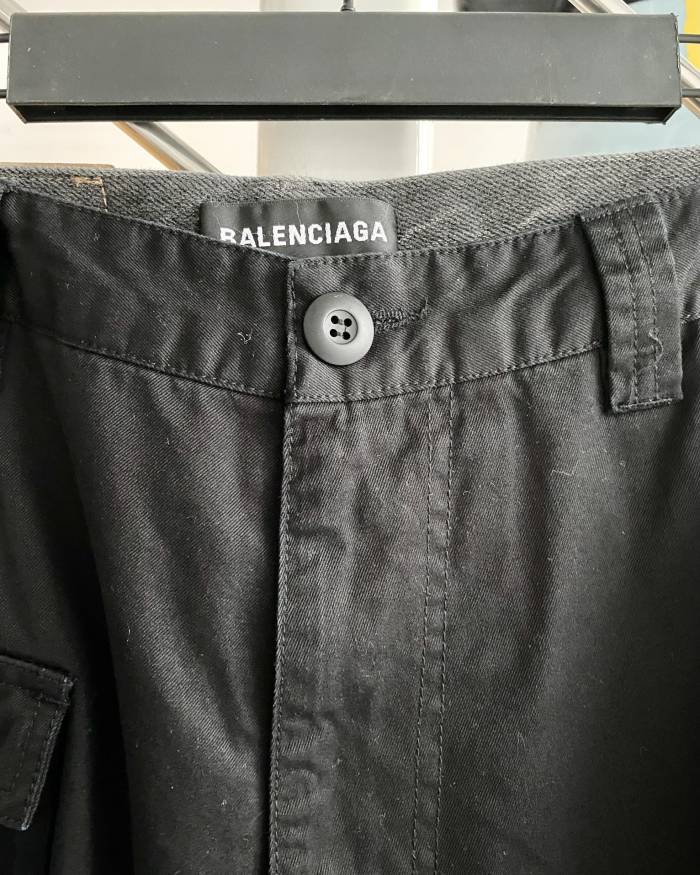 NIGO Balenciaga Men's Spring And Autumn Black Multi-Pocket Cotton Loose Work Pants Casual Spliced Denim Pants Ngvp #nigo9165