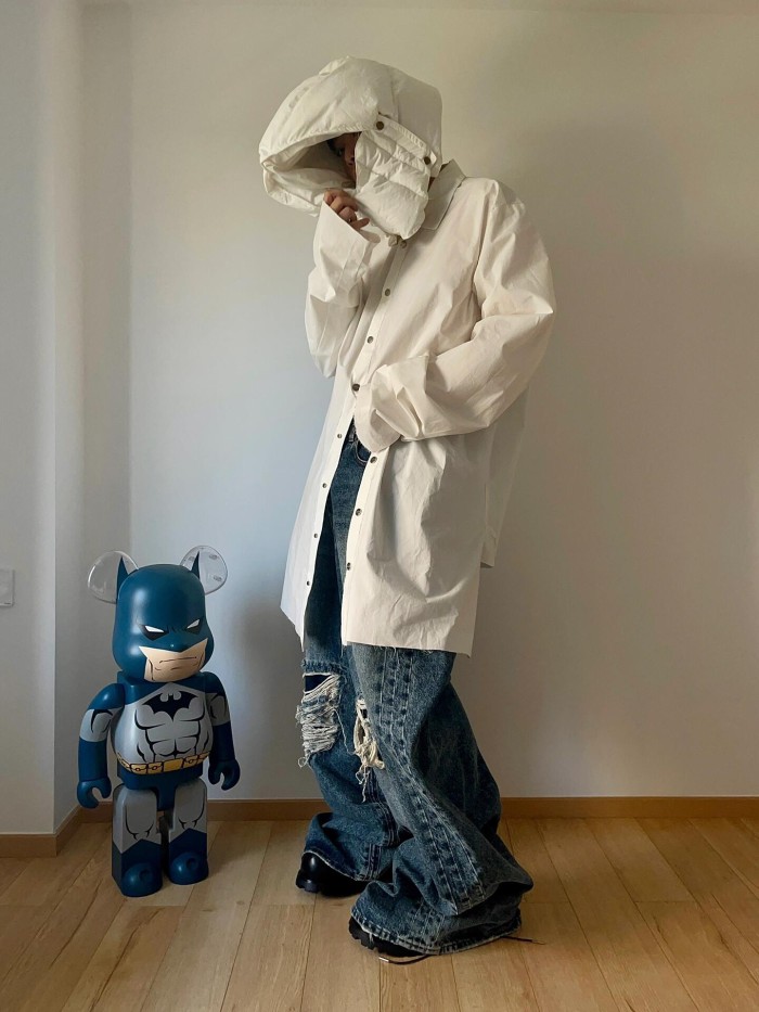 NIGO Vetements Men's Four Seasons Hole Blue Vintage Old Jeans Loose Straight Casual Wide Leg Pants Ngvp #nigo9123