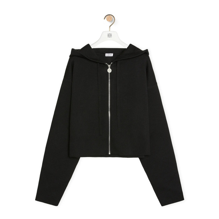 NIGO Loewe Women's Spring and Autumn Solid Color Hooded Drawstring Zipper Sweatshirt Jacket #nigo72679