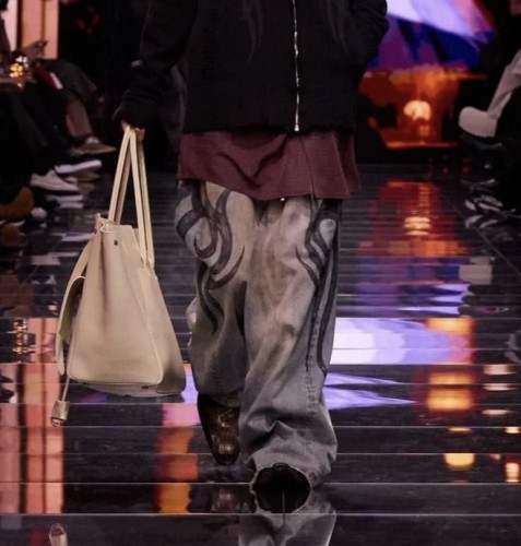 NIGO Balenciaga Men's Spring And Fall Fashion Retro Graffiti Washed Fashion Trend Jeans Straight Wide-leg Pants Ngvp #nigo9124