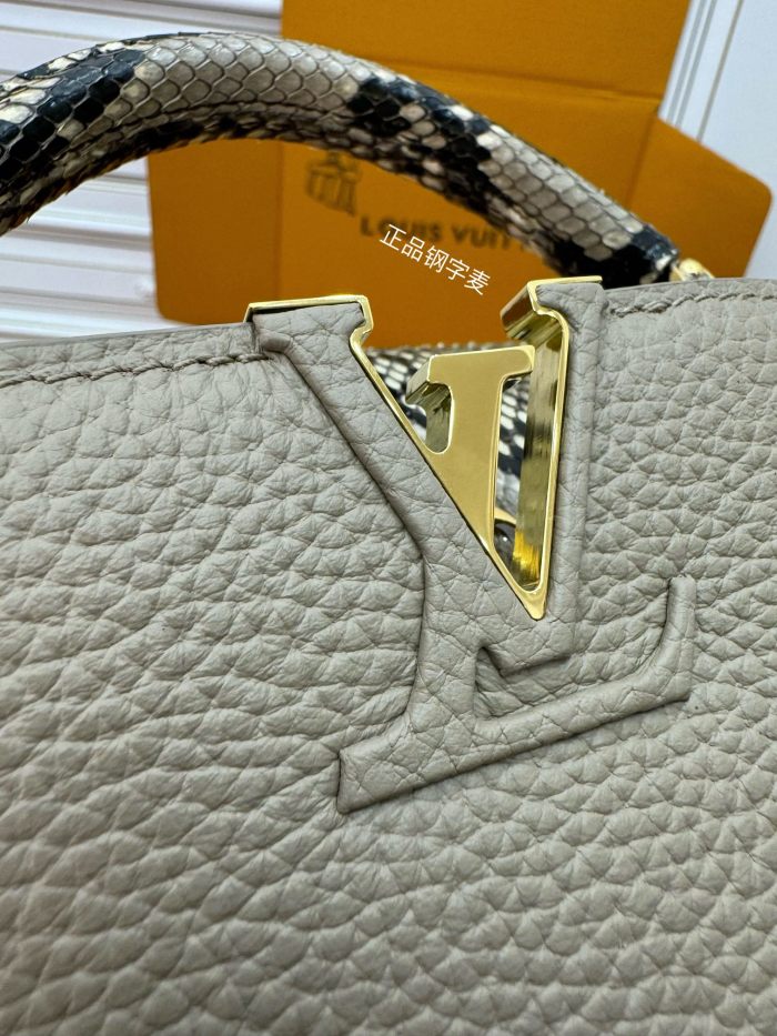 NIGO Louis Vuitton Capucines Women's Removable Shoulder Strap Leather Puzzle Python Skin Single Shoulder Crossbody Mini Handbag Bag Bags #nigo72781