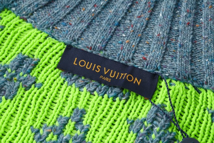 NIGO Louis Vuitton Men's Fall/Winter Green Monogrammed Pattern Knit Single Breasted Sweater Jacket #nigo72785