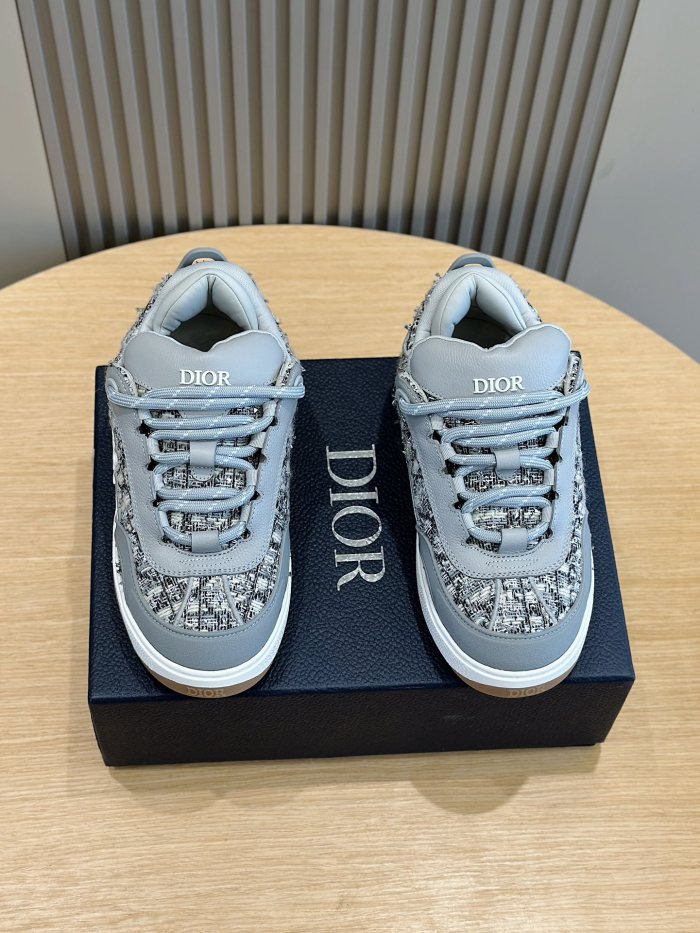 NIGO Dior B9S Men's Mesh Fabric Round Toe Thick Sole Lace Up Low Top Leather Casual Board Shoes #nigo72786
