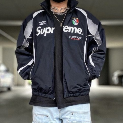 NIGO Supreme x Umbro Men's Women's Spring & Autumn Solid Color Zipper Loose Waterproof Nylon Hooded Long Sleeve Track Jacket #nigo71417