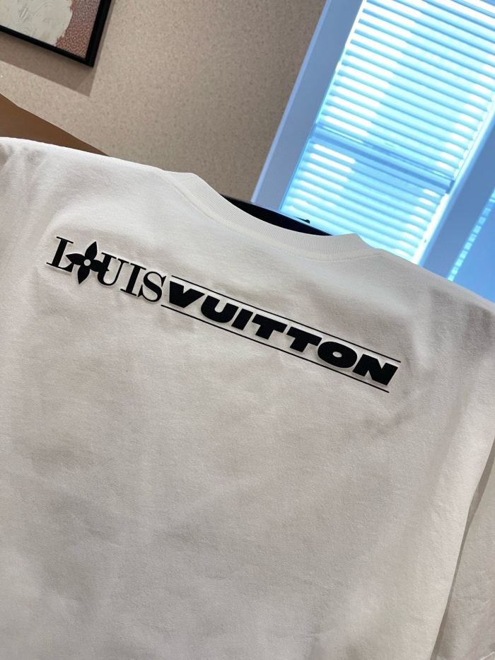 NIGO Louis Vuitton Men's Summer White Logo Embroidered Crew Neck Cotton Short Sleeve T-Shirt #nigo72787