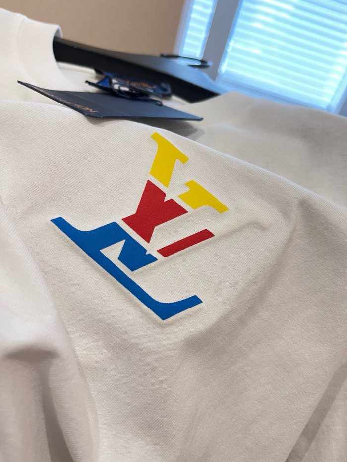 NIGO Louis Vuitton Men's Summer White Logo Embroidered Crew Neck Cotton Short Sleeve T-Shirt #nigo72787