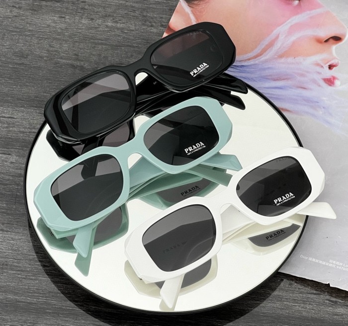 NIGO Prada Women's Triangle Logo Solid Color Acetate Irregular Shape Sunglasses Eyeglasses Glasses #nigo72799