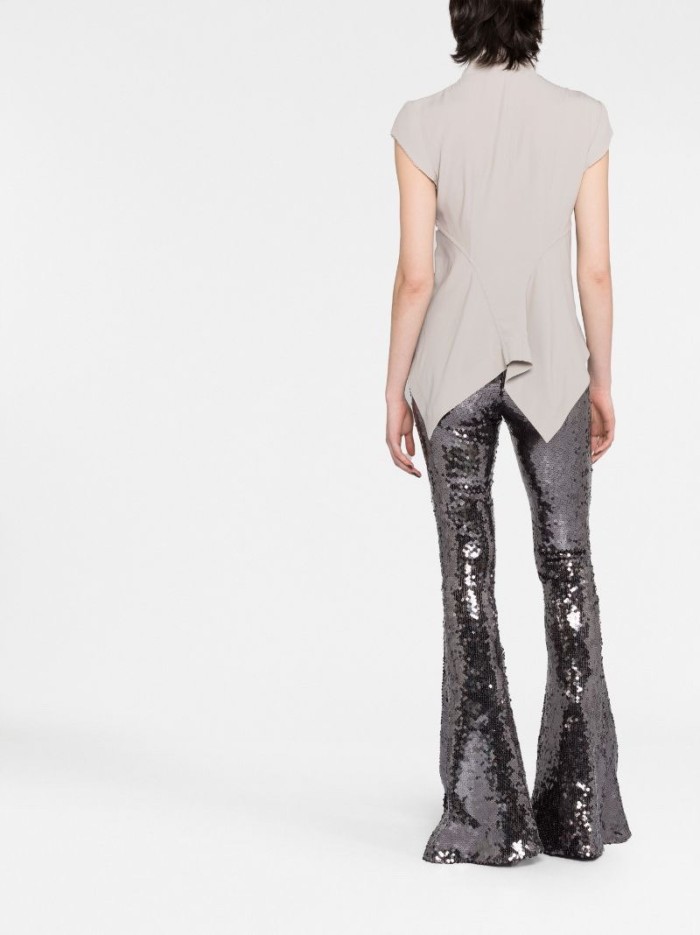 NIGO Rick Owens Women's Summer Solid Color Standing Neck Fashion Irregular Sleeveless T-Shirt #nigo71431